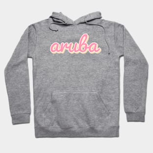 Aruba Retro Groovy Beach Typography Hoodie